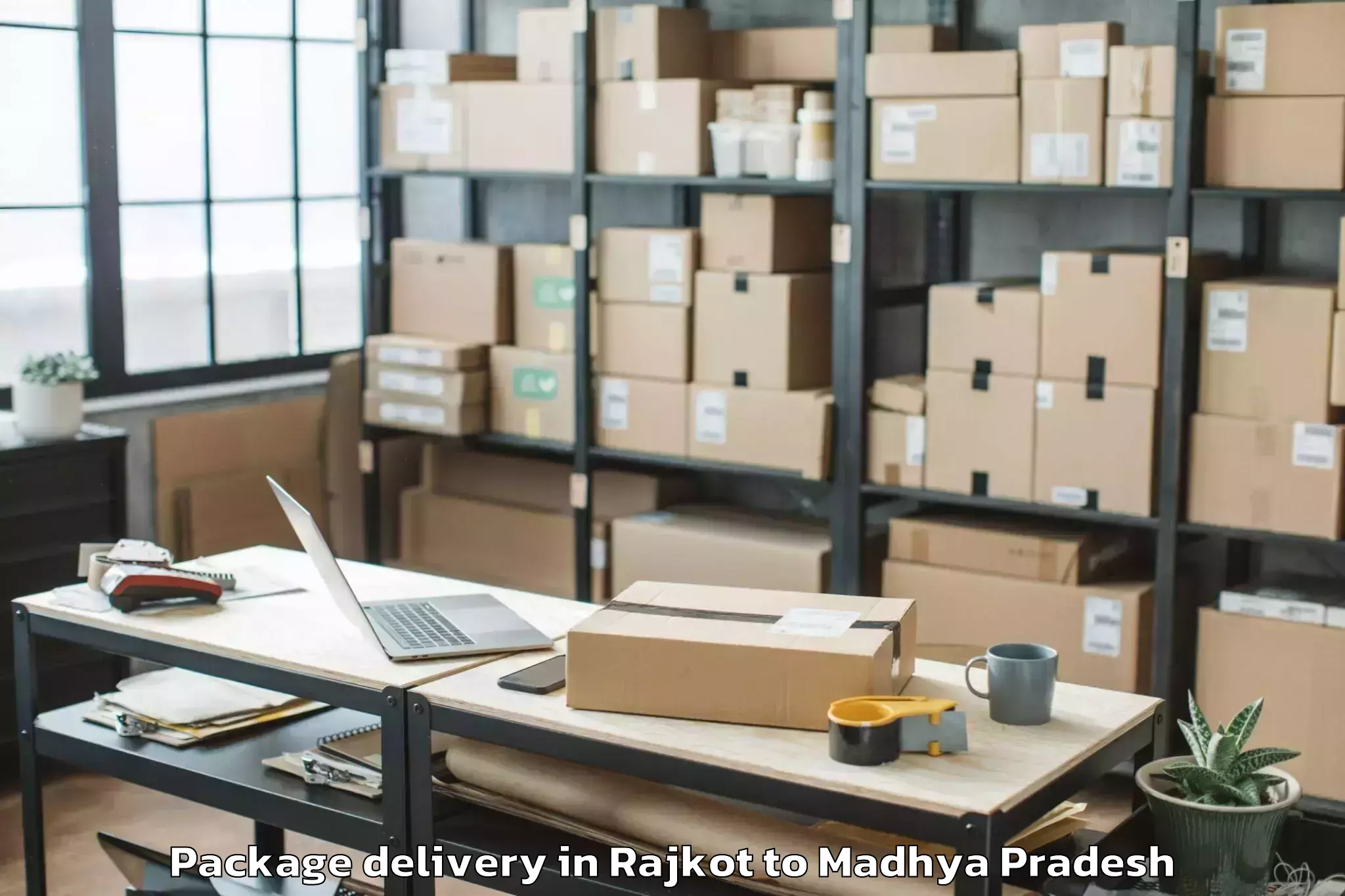 Trusted Rajkot to Kukshi Package Delivery